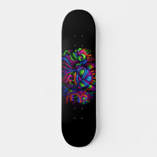 Glühende Graffiti-Monster-Designs Skateboard