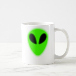 Glühende grüne alien-Tasse Kaffeetasse