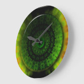 Glühende grüne Leuchtkraft Runde (große Wandleucht Große Wanduhr (Winkel)