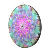 Glühende helle Lichter Farbenfrost Mandala Dartscheibe (Vorderseite rechts)