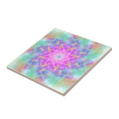 Glühende helle Lichter Farbenfrost Mandala Fliese (Seite)