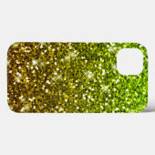 Glühende hellgrüne Glitzer Case-Mate iPhone Hülle (Rückseite (Horizontal))