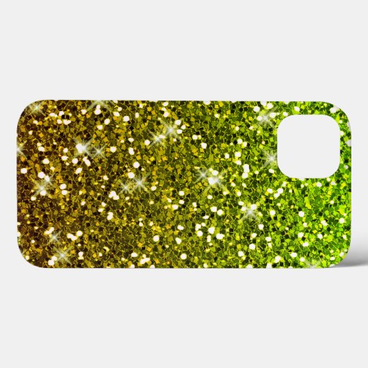 Glühende hellgrüne Glitzer Case-Mate iPhone Hülle (Rückseite (Horizontal))