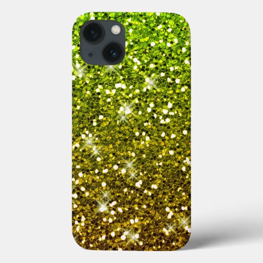 Glühende hellgrüne Glitzer Case-Mate iPhone Hülle (Rückseite)