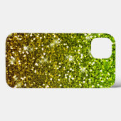 Glühende hellgrüne Glitzer Case-Mate iPhone Hülle (Rückseite (Horizontal))