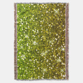 Glühende hellgrüne Glitzer Decke (Vorderseite Vertikal)