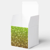 Glühende hellgrüne Glitzer Geschenkschachtel (Geöffnet)