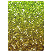 Glühende hellgrüne Glitzer Klemmbrett (Rückseite)