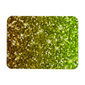 Glühende hellgrüne Glitzer Magnet (Horizontal)
