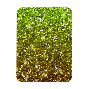 Glühende hellgrüne Glitzer Magnet