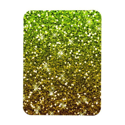 Glühende hellgrüne Glitzer Magnet (Vertikal)