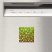 Glühende hellgrüne Glitzer Magnet (In Situ (Geschirrspüler))