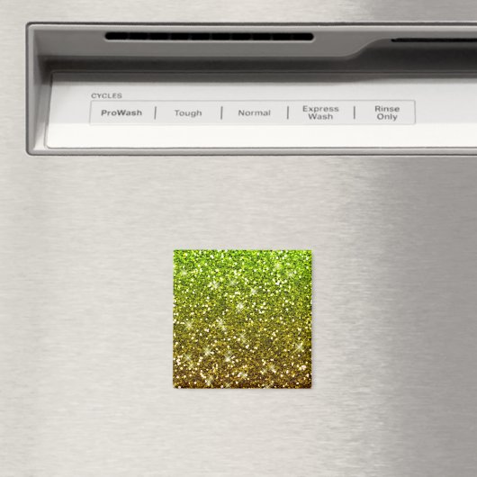Glühende hellgrüne Glitzer Magnet (In Situ (Geschirrspüler))