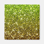 Glühende hellgrüne Glitzer Magnet (Vorne)