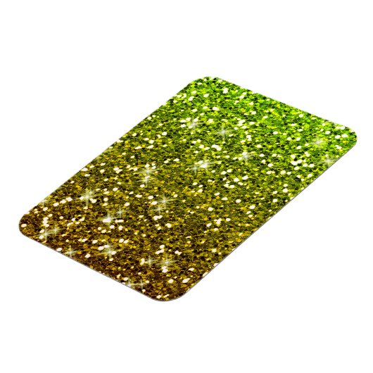 Glühende hellgrüne Glitzer Magnet (Linke Seite)