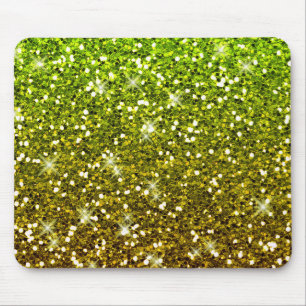 Glühende hellgrüne Glitzer Mousepad