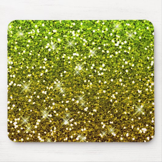 Glühende hellgrüne Glitzer Mousepad (Vorne)