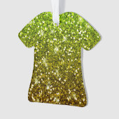 Glühende hellgrüne Glitzer Ornament (Vorderseite)