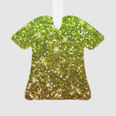 Glühende hellgrüne Glitzer Ornament (Rückseite)