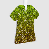 Glühende hellgrüne Glitzer Ornament (Vorderseite)