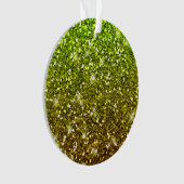 Glühende hellgrüne Glitzer Ornament (Vorderseite)