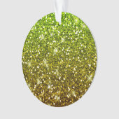 Glühende hellgrüne Glitzer Ornament (Vorderseite)
