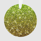 Glühende hellgrüne Glitzer Ornament (Vorderseite)