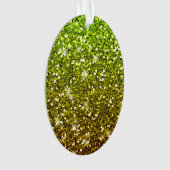 Glühende hellgrüne Glitzer Ornament (Vorderseite)