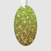 Glühende hellgrüne Glitzer Ornament (Vorderseite)