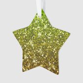 Glühende hellgrüne Glitzer Ornament (Vorderseite)