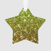 Glühende hellgrüne Glitzer Ornament (Vorderseite)