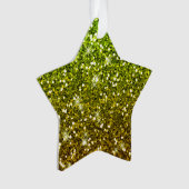 Glühende hellgrüne Glitzer Ornament (Vorderseite)