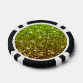 Glühende hellgrüne Glitzer Pokerchips (Einzeln)