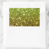 Glühende hellgrüne Glitzer Rechteckiger Aufkleber (Tasche)