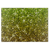 Glühende hellgrüne Glitzer Schneidebrett (Vorderseite)