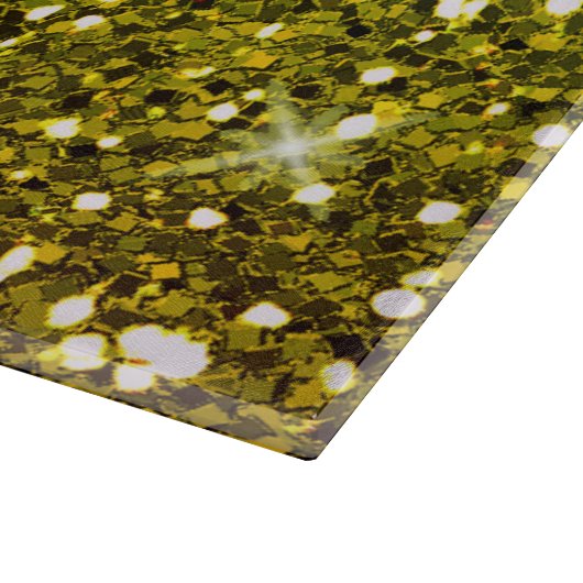 Glühende hellgrüne Glitzer Schneidebrett (Ecke)