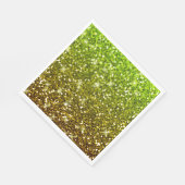 Glühende hellgrüne Glitzer Serviette (Ecke)