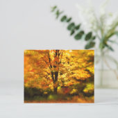 Glühende Herbstbaummalerei Postkarte (Stehend Vorderseite)