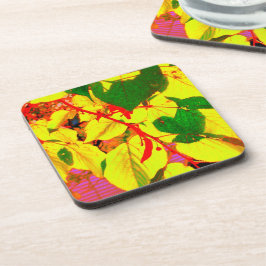 "Glühende Herbstleaves" Cork Untersetzer Set