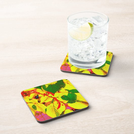 "Glühende Herbstleaves" Cork Untersetzer Set (Rechte Seite)