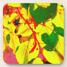 "Glühende Herbstleaves" Cork Untersetzer Set