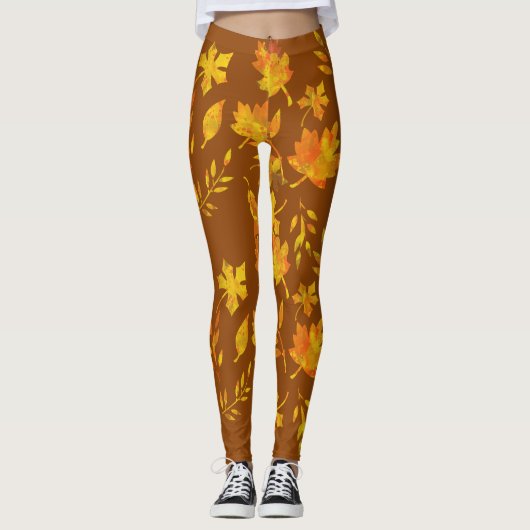 Glühende Herbstrückgänge Leggings (Vorderseite)