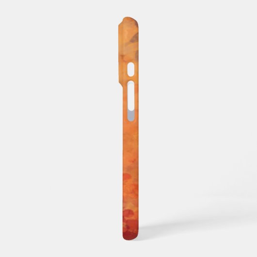 Glühende Herbstzweigfarbe iPhone Hülle (Linke Seite)