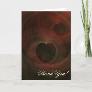 Glühende Herzen Dankeskarte