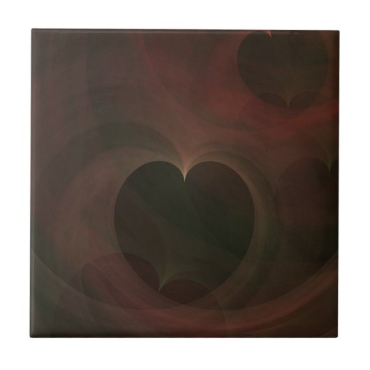 Glühende Herzen Fliese (Vorderseite)
