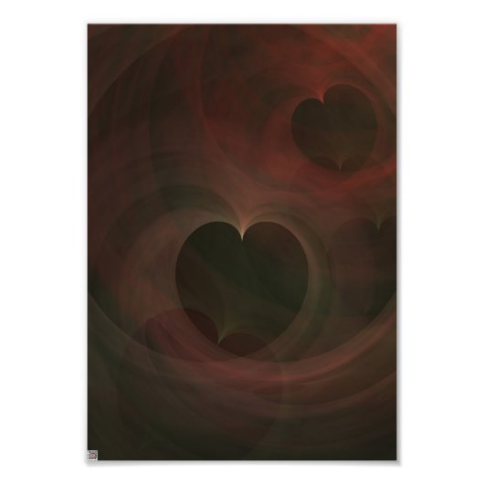 Glühende Herzen Fotodruck (Vorne)