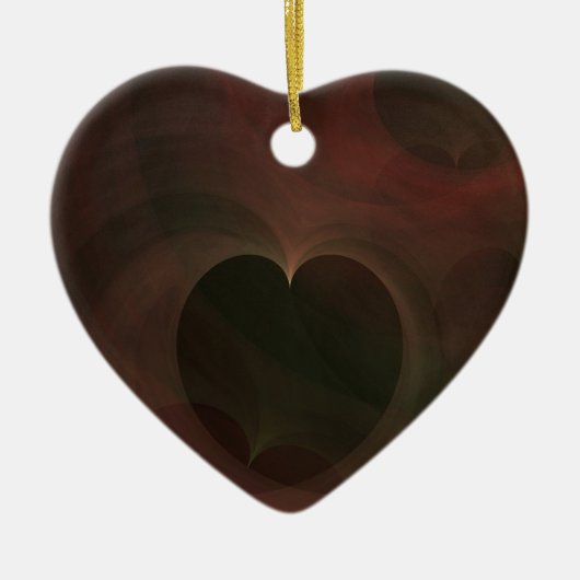 Glühende Herzen Keramik Ornament (Vorne)
