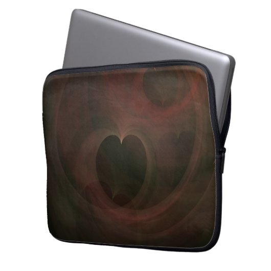 Glühende Herzen Laptopschutzhülle (Vorderseite Links)