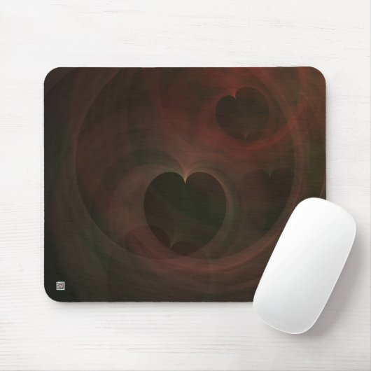 Glühende Herzen Mousepad (Mit Mouse)