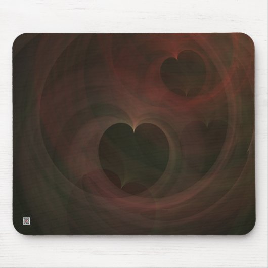 Glühende Herzen Mousepad (Vorne)
